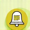 Icon showing alert notification with SMS symbol for custom alert rules