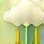 Cloud scaling icon with upward arrows