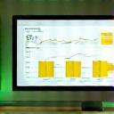 Dashboard showing energy consumption analytics and data insights on screen